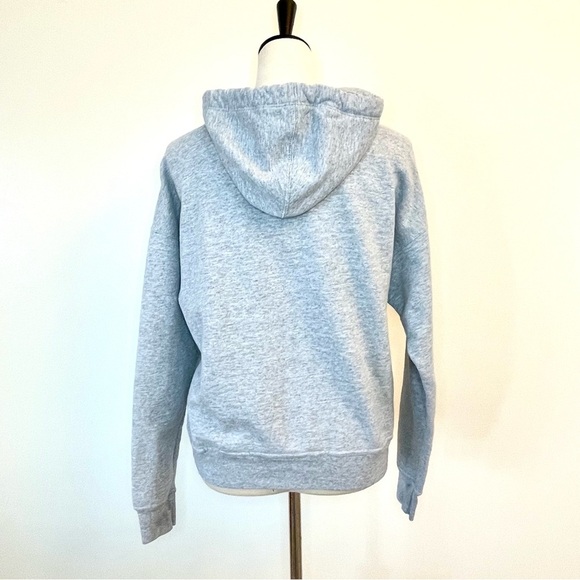 Champion Hoodie Women’s Small Gray Pullover Smiley Face LOVE Patch Logo - Picture 3 of 10